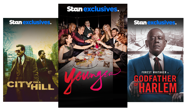 Stream TV Shows like City On A Hill, Younger and Godfather Of Harlem.