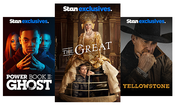 Stream TV Shows like Power Book II: Ghost, The Great and Yellowstone.